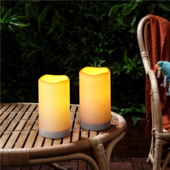 New Solar flameless Candles Outdoor Waterproof,Dusk to Dawn Outdoor Lighting, - Picture 4 of 6